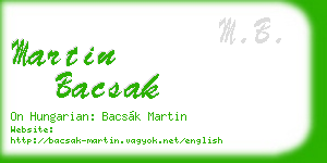 martin bacsak business card